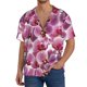 thumbnail image 1 of Fotbe Orchids Flowers Camisa Estampada de Manga Corta para Hombre, Casual de Verano, Estilo Playero, Sin Arrugas-XX-Large, 1 of 5