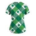 thumbnail image 2 of Mlqidk St Patricks Day Print Scrubs for Women Short Sleeve Scrub Ladies Work Blouses Casual Loose Fit Nurse Uniform Cute Scrub with Pockets White 5XL, 2 of 3