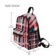 thumbnail image 3 of FORMRS School Backpack with Front Zippered Pocket 12" Student Travel Daypack, Red Teal Stripes, 3 of 6