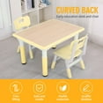 thumbnail image 2 of UNICOO® Kids Table and 2 Chairs Set, Height Adjustable Toddler Table and Chair Set, Easy to Wipe Arts & Crafts Table, Suitable for Ages 2-8, Childrens Table and Chair Set (BY-60-MY), 2 of 7