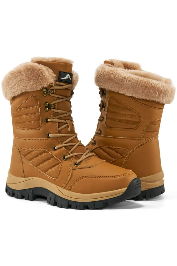 Snow Boots for Women Faux Fur Cozy Warm Winter Boots Waterproof Outdoor Shoes for Walking Hiking