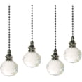 thumbnail image 1 of 6 Pieces Crystal Ceiling Fan Pull Chain Rainbow Fan Pull Chain Extension with Connector for Ceiling Light Ceiling Fan (gudian-white-4pc), 1 of 5