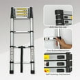 thumbnail image 6 of Step Ladder Telescoping Ladder 10.5FT, Telescopic Extension Ladder, Aluminum Alloy Folding Ladder Portable Multi-Purpose for Indoor Outdoor Work, Heavy Duty 300 lbs Load,Aluminum Ladder, 6 of 6