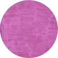 thumbnail image 1 of Ahgly Company Machine Washable Indoor Round Transitional Neon Pink Area Rugs, 4' Round, 1 of 7