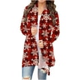 thumbnail image 1 of CEHVOM Woman Fashion Pocket Solid Color Long Sleeves Knit Cardigan Loose Tops Blouse Sweater Clearance, 1 of 6