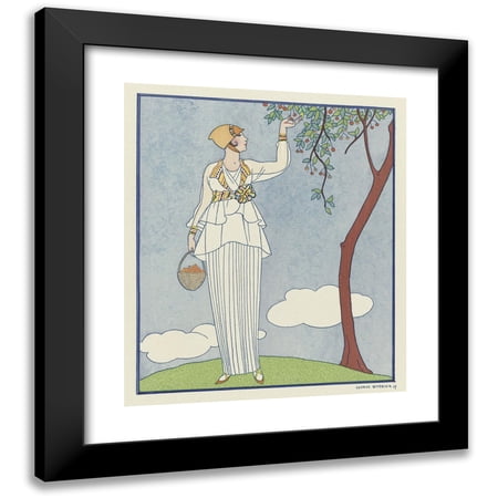George Barbier 12x14 Black Modern Framed Museum Art Print Titled - Famous Fashion Houses (1914)