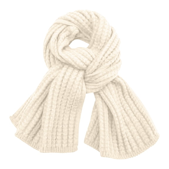 Bosanter Scarf for Women Winter Soft Warm Scarf Knit Couples Winter Scarf Cold Weather Thick Warm Cable Knit Wraps Chunky Soft Long Scarves, Beige