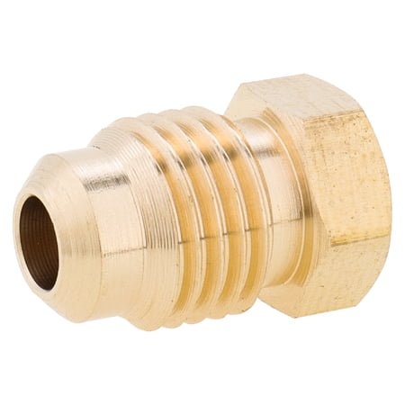 LTWFITTING Brass Flare 1/4 OD Plug Brass Flare Tube Fitting(Pack of 50)