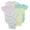 White Pink, variant on Short Sleeve One Piece 5 Pack