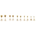 thumbnail image 2 of Pendientes Sunnimix Perno de Bolas 2-6mm Acero inoxidable Oro 5 Pares, 2 of 6