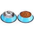 thumbnail image 1 of Podinor Cuencos De Acero Inoxidable Para Perros, Comida Y Agua, Antideslizantes, Apilables, Platos Para Cachorros Para Perros Pequeños, Medianos Y Grandes (Paquete De 2), 1 of 5