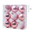 thumbnail image 6 of Lohuatrd 9Pcs Christmas Balls Ornament Shatterproof 6cm Colored Printed Plastic Ball for Holiday Party Scene Layout Christmas Tree Hanging Decoration DIY Accessories Home New Year Party Decoration, 6 of 8