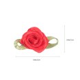 thumbnail image 3 of 100Pcs Fabric Roses with Leaves Mini Ribbon Bows Fabric Artificial Flower Applique for Crafting Sewing, 3 of 9