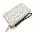 thumbnail image 5 of Michael Kors Jet Set Medium Zip Around Phone Holder Wallet Wristlet Vanilla, 5 of 6