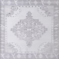 thumbnail image 2 of Traditional Rine Collection Area Rug 7'6" Square - White-Gray, 2 of 5