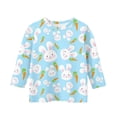 thumbnail image 4 of T-Shirts for Girls Ages 4-12 Fashion 3/4 Sleeve Round Neck Spring Casual Tops Orange 140, 4 of 4