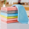 thumbnail image 1 of New Microfiber Cleaning Cloths Rags Kitchen Dish Towel Absorbent Wiping Rags Household Cleaning Rag Magic Rag Dish CleaningRandom Color-5pcs30-40cm He Qiyong unisex, 1 of 1