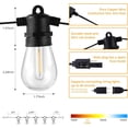 thumbnail image 4 of 48FT Outdoor String Lights with Dimmable Edison Shatterproof Bulbs, Grade Patio String Lights with 15 Hanging Sockets for Backyard and Patio, 4 of 8