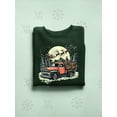 thumbnail image 3 of Santa's Vintage Christmas Truck Women's Sweatshirt, 3 of 4