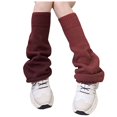 thumbnail image 2 of Wuxian Socks For Women Knitted Over The Knee Stocking Thigh High Long Socks Warm Stylish Festival Leggings Casual Breathable Socks,Wine,One Size, 2 of 4