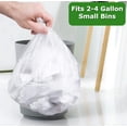 thumbnail image 2 of 4 Gallon Trash Bags Small Bathroom Garbage Bags Clear Plastic Wastebasket Trash Can Liners for Home and Office Bins, 200 Count, 2 of 4