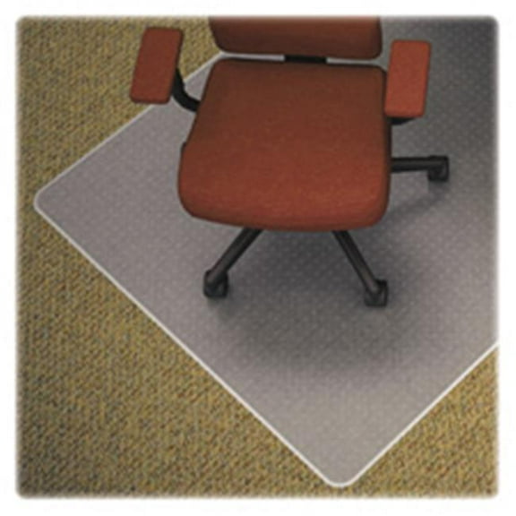 Chair Mat, Medium Pile, Standard Lip,36 in. x 48 in., Clear