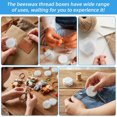 thumbnail image 4 of 8 Pcs Beeswax for Thread, Thread Conditioner for Hand Sewing White Beeswax Block Set, Smooth Threads Wax with Plastic Case for Embroidery Quilting Cross-Stitch and Fabric Repair Crafting,White, 4 of 7