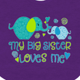 thumbnail image 4 of Inktastic My Big Sister Loves Me Cute Elephants Boys or Girls Baby Bib, 4 of 4