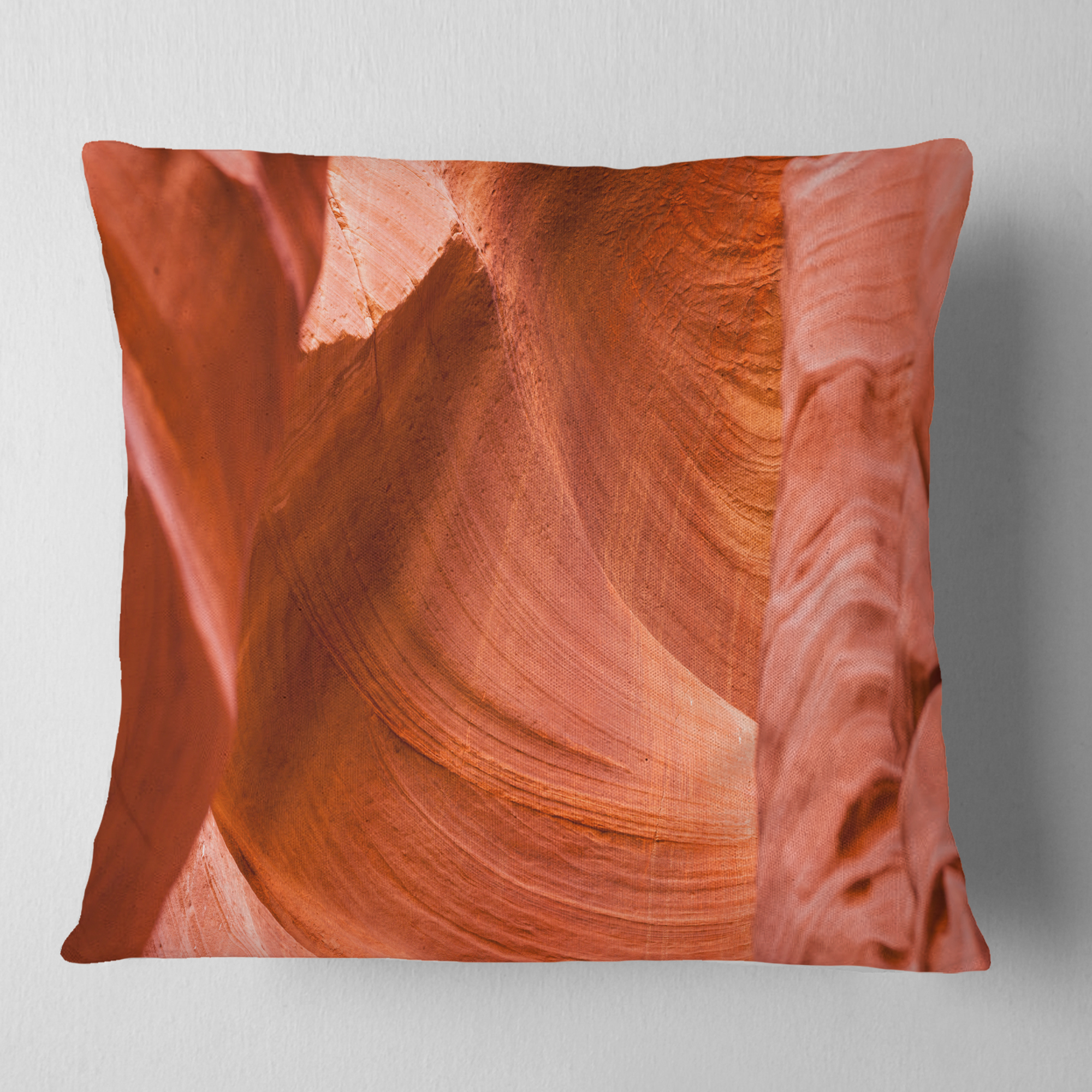 Designart Antelope Canyon Details - Landscape Photo Throw Pillow - 18x18