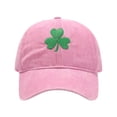 thumbnail image 2 of St. Patricks Day Trucker Hat,Green Mesh Baseball Cap for Women Men,Couples Vintage Shamrock Irish Prints Adjustable Hat,Pink, 2 of 3