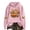 Z3 Pink, variant on HCYSFG Women Halloween Hoodies Retro Graphic Oversized Long Sleeve Sweatshirt Casual Drawstring Winter Fall Pocket Pullover Top