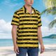 thumbnail image 3 of Fotbe Striped With Bees Camisa Hawaiana para Hombre Unisex – Camisa Casual de Verano con Botones de Manga Corta de Algodón y Lino,Small, 3 of 7