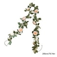 thumbnail image 3 of PALIFEUR 6.6ft Christmas Garland - Artificial Garland with Flower, Flexible Christmas Garland for Mantle Fireplace Holiday Party Christmas Decorations, 3 of 7