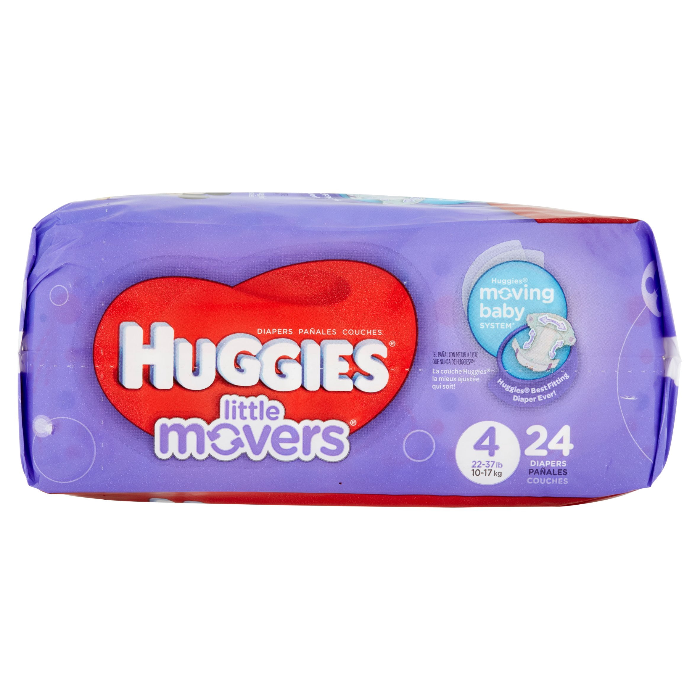HUGGIES Little Movers Diapers, Size 4 (Choose Diaper Count)