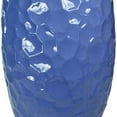 thumbnail image 5 of Benzara BM200495 Decorative Ceramic Garden Stool with Honeycomb Designs, Blue, 5 of 6