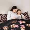 thumbnail image 4 of Erosebridal Sport Football Print Full Size Comforter Sets 3 Pieces for Girls,Kawaii Rugby Bowknot Bedding Sets for Kids Teens,Black Reversible,Ultra Soft Home Decor, 4 of 6