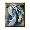 thumbnail image 2 of Stupell Industries Aquatic Themed Fluid Abstraction White Blue Paint Swirls Luster Gray Framed Floating Canvas Wall Art, 16x20, by K. Nari, 2 of 5