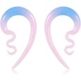thumbnail image 2 of GFDYREE 2PC Glass Ear Tapers Plugs 2G-00G Handmade Hanger Gauges Piercing Jewelry Set, 2 of 7