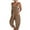 01-Khaki, variant on SUYOLL Women Casual Jumpsuits U Neck Sleeveless Spaghetti Strap Baggy Overalls Solid Color with Pocket Classic Versatile Overalls