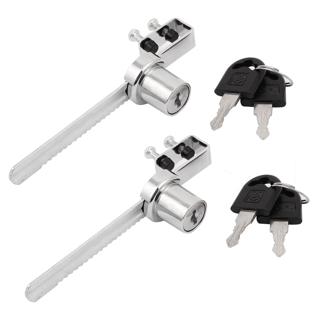 Drawer Display Case Showcase Window Sliding Glass Door Lock w Keys 2pcs