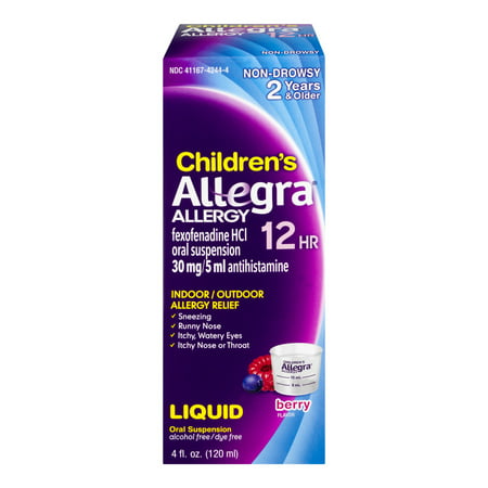 Allegra Children's 12hr Oral Suspension Liquid , Berry 4 Fl (Best Medicine For Oral Herpes)