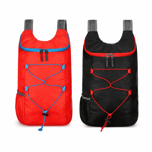 Foldable Ultra Light Hiking Backpack, 10L Polyester Travel Daypack, Breathable Padded Shoulder Strap Portable Outdoor Backpack for Cycling Running Camping,