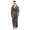 Grey, variant on Mens Robes Big and Tall with Hood Full Length Plush Long Robe Fleece Bathrobe(White & Black Trim, 7XL)