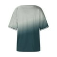 thumbnail image 4 of BVOFAR Womens Summer Trendy Shirts 2025 Plus Size Gradient Tops Casual V Neck T-Shirts Short Sleeve Loose Blouses, 4 of 8