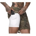 thumbnail image 2 of Men's Sports Training Shorts for Running 2 in 1 with Pocket Lining Quick Dry, 2 of 3