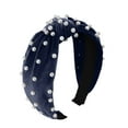 thumbnail image 3 of Uooqdmx Headbands for Women, Pearl Headband, Jeweled Headbands for Women, Women Hair Accessories Ladies Girls Headwear, Knotted Headband for Women, Navy One Size, 3 of 6