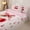 Pink 01, variant on Manfei Red Cherry Bow Print Zipper Twin Comforter Sets with Fitted Sheet and 2 Pillowcases for Girls, Sweet Fruit Ribbon Bows Zipper Bedding Set, Pink Reversible, 4pcs
