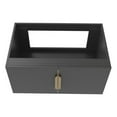 thumbnail image 2 of Alpine 30" Wood Floating Vanity Base in Black with Gold Handles, 2 of 5