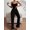 black, variant on Women's home wear striped bandeau set