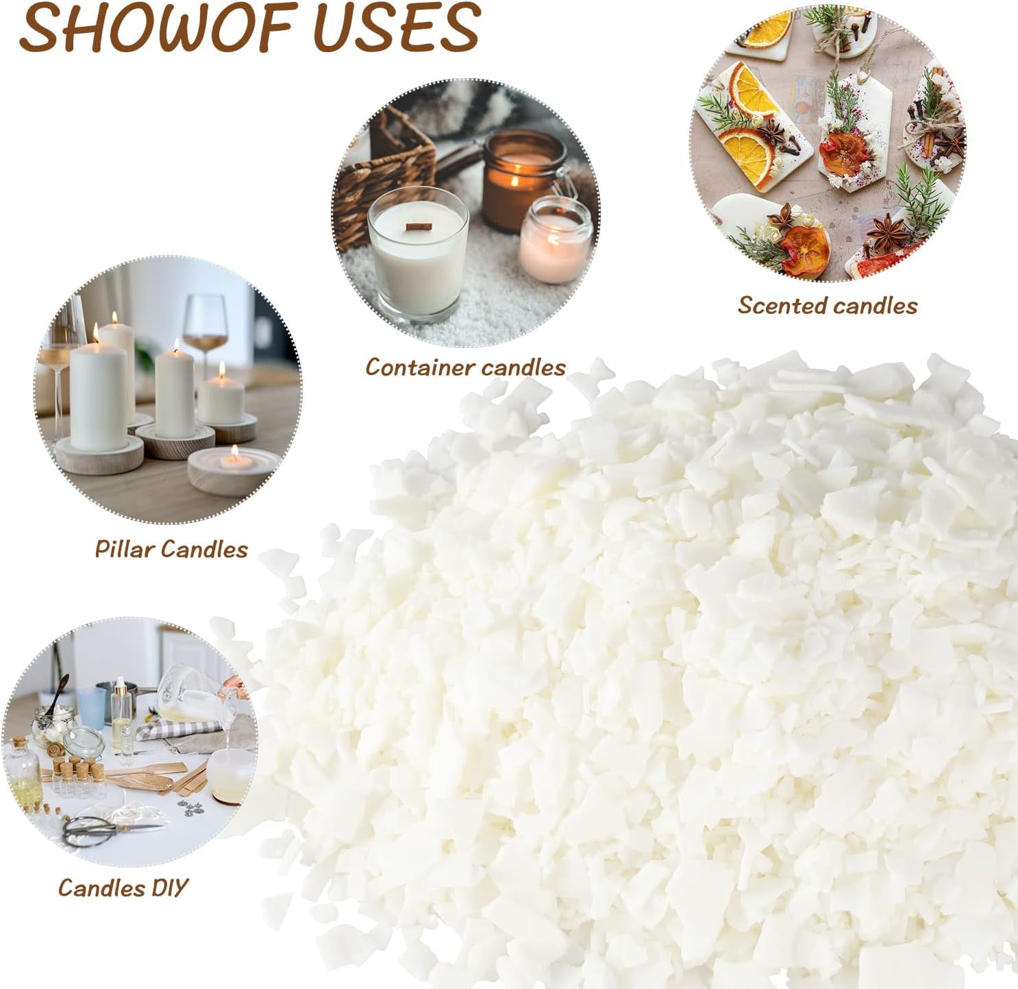 5 Pound Bag DIY Soy Wax Candle,Natural Wax Making Supplies- Soy Wax Flakes